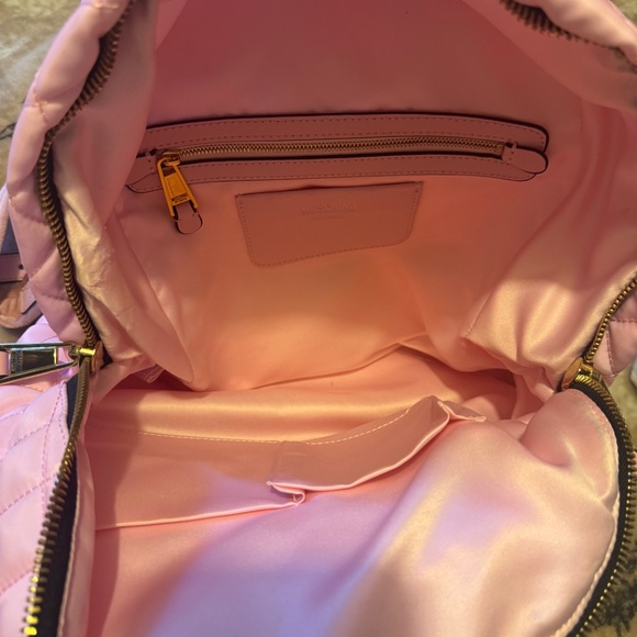 Moschino Pink Quilted Backpack - Womens main image 5